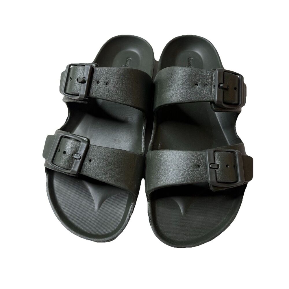 Goodfellow & Co Carson Slide Sandals Black Two Band Slip-On Shoes Size 7 Women